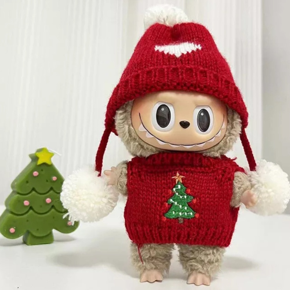 Labubu Christmas tree outfit
